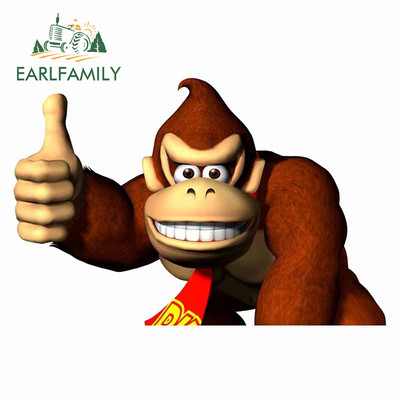 EARLFAMILY 13cm για Arcade Donkey Kong Αυτοκόλλητο Αυτοκινήτου Snowboard Styling Αυτοκινήτου Αυτοκόλλητο Βινυλίου Υλικό Διακόσμηση πορτμπαγκάζ για φορητό υπολογιστή