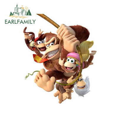 EARLFAMILY 13cm για Arcade Donkey Kong Αυτοκόλλητο Αυτοκινήτου Snowboard Styling Αυτοκινήτου Αυτοκόλλητο Βινυλίου Υλικό Διακόσμηση πορτμπαγκάζ για φορητό υπολογιστή