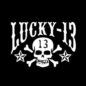 YJZT 13,3*9,3cm Funny LUCKY SKULL 13 Διακόσμηση ΚΑΡΤΩΝ Βινυλίου Αυτοκόλλητα αυτοκινήτου Αξεσουάρ Σιλουέτα