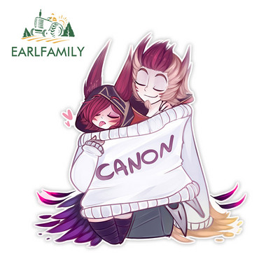 EARLFAMILY 13 cm x 11,9 cm Xayah és Rakan matrica snowboardhoz, vízálló motoros bukósisak sziluett autómatricák vinil autóborítás