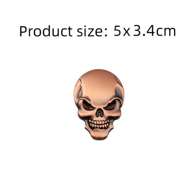 Metal 3D Cap de craniu autocolant auto emblemă emblemă autocolant portbagaj pentru BMW Audi Ford Jeep Honda Volkswagen Mercedes Opel Dodge KIA