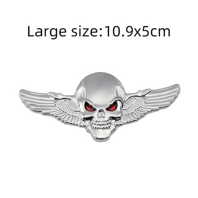 Metal 3D Cap de craniu autocolant auto emblemă emblemă autocolant portbagaj pentru BMW Audi Ford Jeep Honda Volkswagen Mercedes Opel Dodge KIA