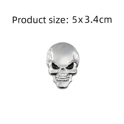 Metal 3D Cap de craniu autocolant auto emblemă emblemă autocolant portbagaj pentru BMW Audi Ford Jeep Honda Volkswagen Mercedes Opel Dodge KIA
