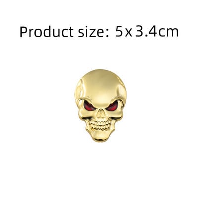 Metal 3D Cap de craniu autocolant auto emblemă emblemă autocolant portbagaj pentru BMW Audi Ford Jeep Honda Volkswagen Mercedes Opel Dodge KIA