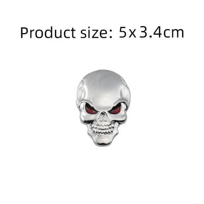 Metal 3D Cap de craniu autocolant auto emblemă emblemă autocolant portbagaj pentru BMW Audi Ford Jeep Honda Volkswagen Mercedes Opel Dodge KIA