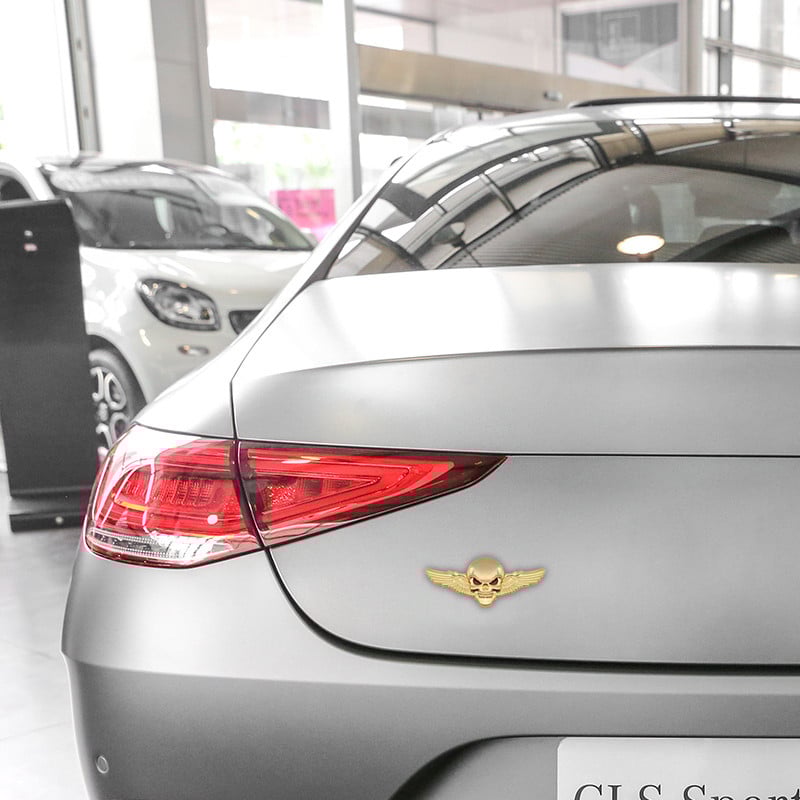 Metal 3D Cap de craniu autocolant auto emblemă emblemă autocolant portbagaj pentru BMW Audi Ford Jeep Honda Volkswagen Mercedes Opel Dodge KIA