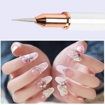 ANGNYA New Dual Heads Acrylic Metal Dotting Wax Pen Gradient Rhinestones Gem Picker Crystal Picking Nail Art Studs Dotter Tools