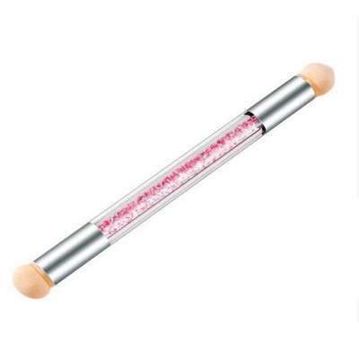 Αυτοκόλλητο 4 χρωμάτων με διπλό σφουγγάρι με λαβή μεταφοράς με έντονη κλίση Ανθισμένη σχεδίαση σφουγγαράκι Εργαλεία τέχνης για μανικιούρ