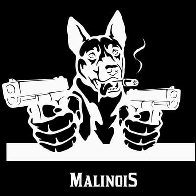 FUYOOHI Play matricák Belga malinois átlátszó vinyl matrica ablakhoz, mechelaar pásztorkutya jel művészeti matrica