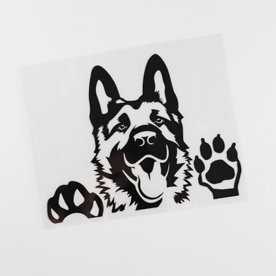 FUYOOHI Play matricák Belga malinois átlátszó vinyl matrica ablakhoz, mechelaar pásztorkutya jel művészeti matrica
