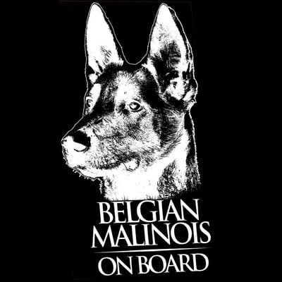 FUYOOHI Play matricák Belga malinois átlátszó vinyl matrica ablakhoz, mechelaar pásztorkutya jel művészeti matrica