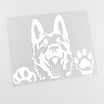 FUYOOHI Play matricák Belga malinois átlátszó vinyl matrica ablakhoz, mechelaar pásztorkutya jel művészeti matrica