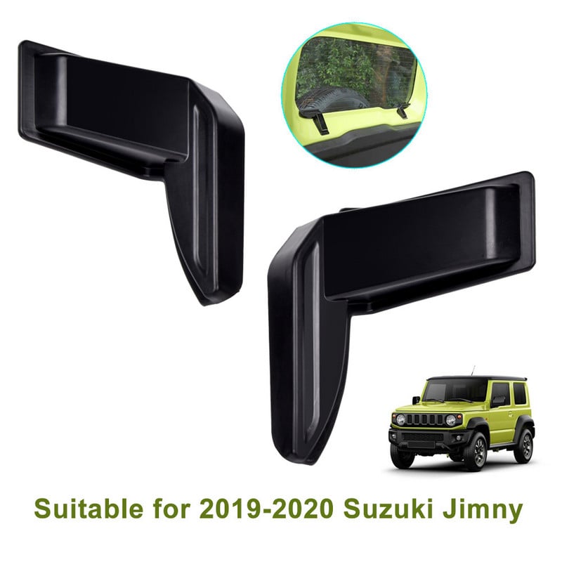 Új Hot 2PCS fekete ABS hátsó szélvédő fűtés vezeték védőburkolat Suzuki Jimny Sierra JB64 JB74 2019 2020 páramentesítő burkolathoz