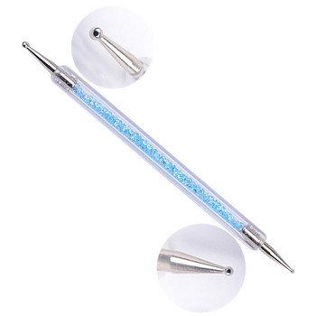 Двустранна акрилна писалка за рисуване на нокти, цветни кристали, декорация на нокти, четка за рисуване, инструменти за дизайн на нокти