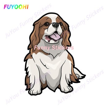 FUYOOHI Αστεία αυτοκόλλητα Εξωτερικά αξεσουάρ Cavalier King Charles Spaniel Αυτοκόλλητο αυτοκινήτου βινυλίου Graffiti Decal Decal KK