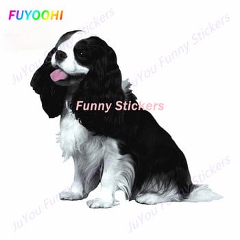 FUYOOHI Αστεία αυτοκόλλητα Εξωτερικά αξεσουάρ Cavalier King Charles Spaniel Αυτοκόλλητο αυτοκινήτου βινυλίου Graffiti Decal Decal KK