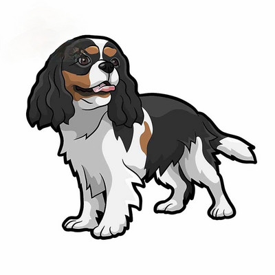 FUYOOHI Αστεία αυτοκόλλητα Εξωτερικά αξεσουάρ Cavalier King Charles Spaniel Αυτοκόλλητο αυτοκινήτου βινυλίου Graffiti Decal Decal KK