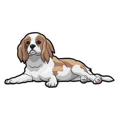 FUYOOHI Αστεία αυτοκόλλητα Εξωτερικά αξεσουάρ Cavalier King Charles Spaniel Αυτοκόλλητο αυτοκινήτου βινυλίου Graffiti Decal Decal KK