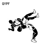 QYPF 13.8*14.8CM Legmenőbb matricák Autóstílus Kiváló minőségű birkózás grafikai kiegészítők Silhouette Vinyl C16-0406