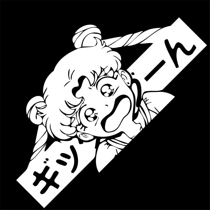 1 DB Usagi Tsukino autós matrica anime lány Az ablak díszítése Vinyl matricák Notebook matrica JDM The Japan Accesorios Para Auto