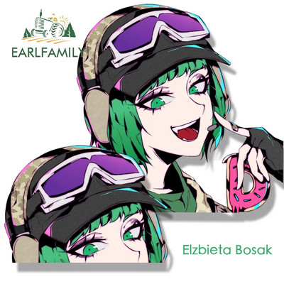 EARLFAMILY Desen animat Ela Bosak Fanart Autocolant pentru mașină Schiță amuzantă Waifu Decal JDM Cască Laptop Decor Peek Girl Autocolante Graffiti