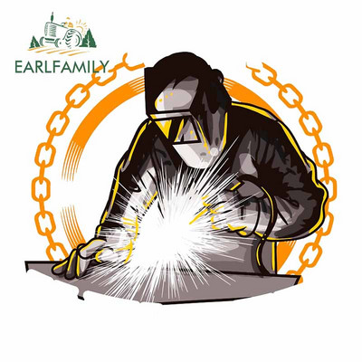 EARLFAMILY 13cm x 10,8cm για αυτοκόλλητα αυτοκινήτου μοτοσικλέτας Welder Αδιάβροχο Decal Fashion Occlusion Scratch Διακοσμητικό Graffiti Laptop