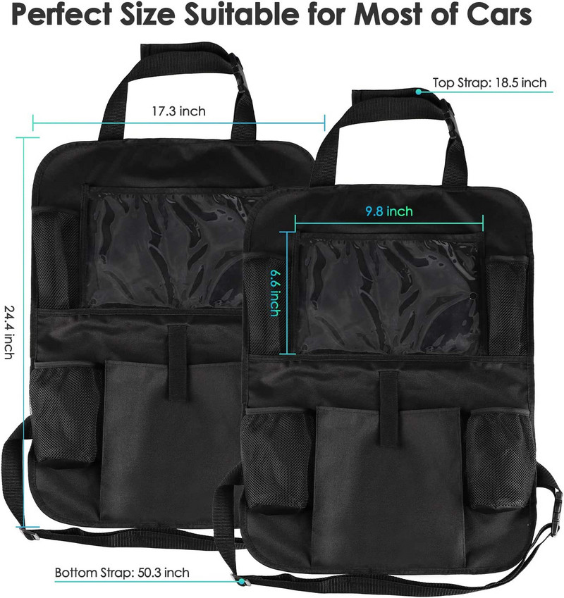 Ατζέντα πίσω καθίσματος αυτοκινήτου με θήκη για tablet με οθόνη αφής Αυτόματες τσέπες αποθήκευσης Κάλυμμα πλάτης καθισμάτων αυτοκινήτου για ταξίδια παιδιών ταξιδιού