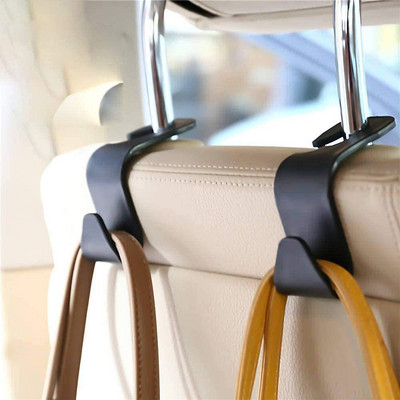 Car Vehicle Headrest Hooks 1 Piece Portable Organizer Holder for Handbag Purse Cloth Grocery