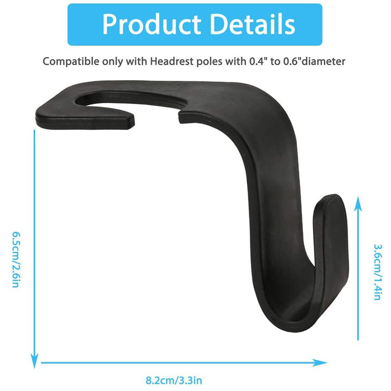 Automobilio transporto priemonės galvos atramos kabliai 1 dalis nešiojamasis laikiklis rankinės piniginės audiniams bakalėjos