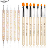 Kétvégű Nail Art Dotting Tool Dot Pen Strasszos Picker Manikűr UV Gél festőeszköz 5db/készlet