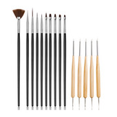 OVW 5/10 KOM Dvostruka olovka za nokte Alati za manikuru sa svjetlucavim noktima Olovka za točkice Olovka za oči Oslikavanje olovke za lak Set četkica