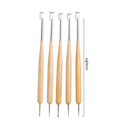 OVW 5/10 KOM Dvostruka olovka za nokte Alati za manikuru sa svjetlucavim noktima Olovka za točkice Olovka za oči Oslikavanje olovke za lak Set četkica