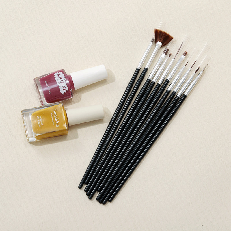 OVW 5/10 KOM Dvostruka olovka za nokte Alati za manikuru sa svjetlucavim noktima Olovka za točkice Olovka za oči Oslikavanje olovke za lak Set četkica