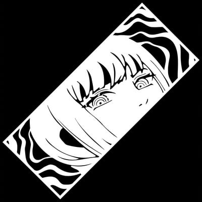 Grandininis pjūklas Vyras automobilio lipdukas lango apdaila Anime Gražios mergaitės lipdukai Nešiojamojo kompiuterio automobilių dalys Makima Die Cutti Vinyl Decal