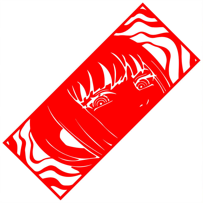 Grandininis pjūklas Vyras automobilio lipdukas lango apdaila Anime Gražios mergaitės lipdukai Nešiojamojo kompiuterio automobilių dalys Makima Die Cutti Vinyl Decal