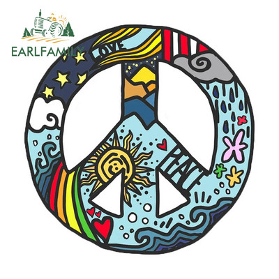 EARLFAMILY 13cm x 13cm for Peace Automobilių lipdukai Motociklų priekabų automobilių priedai Lipdukai banglentės nešiojamasis kompiuteris vandeniui atsparus JDM lipdukas
