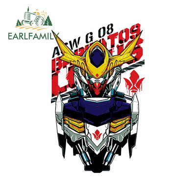 EARLFAMILY 13 cm-es GUNDAM RX autómatricákhoz Anime autós kiegészítők Vízálló fényvédő matricák VAN lakóautó-hűtőszekrény dekoráció