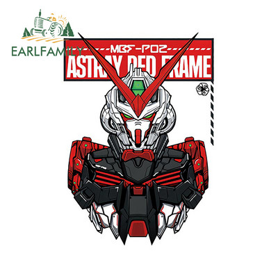 EARLFAMILY 13 cm-es GUNDAM RX autómatricákhoz Anime autós kiegészítők Vízálló fényvédő matricák VAN lakóautó-hűtőszekrény dekoráció