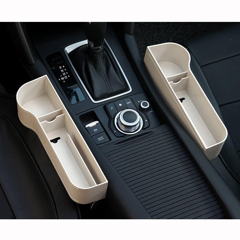 Automobilinės sėdynės plyšys / lizdas laikymo dėžė Abs Vidaus priedai Daugiafunkcis organizatorius Telefono / kortelės / butelių puodelių laikiklio kišenė