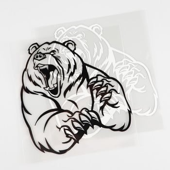 YJZT Funny Angry Brown Bear Αυτοκόλλητα Αυτοκινήτου Διακόσμηση Αξεσουάρ μοτοσικλέτας βινυλίου