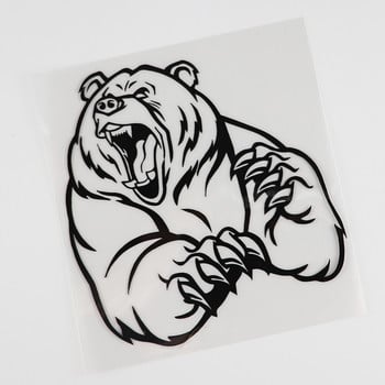 YJZT Funny Angry Brown Bear Αυτοκόλλητα Αυτοκινήτου Διακόσμηση Αξεσουάρ μοτοσικλέτας βινυλίου