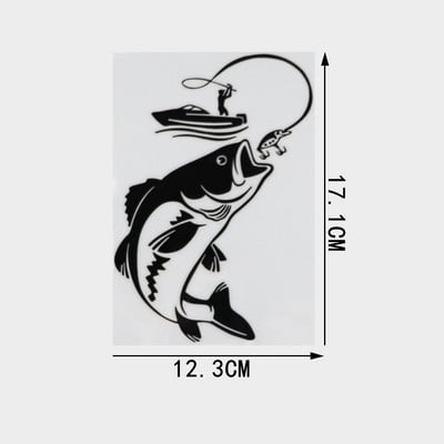 YJZT Érdekes horgászat Horgász Hobbi Fish Boat Autómatricák Vinyl Matrica S9-0720