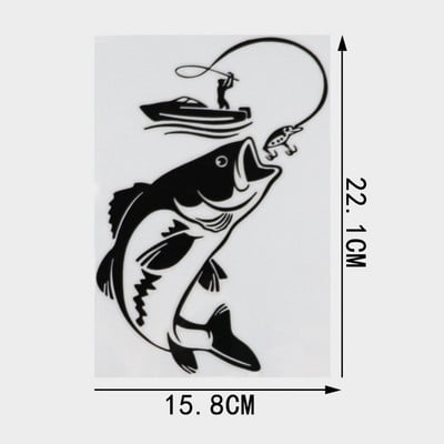 YJZT Érdekes horgászat Horgász Hobbi Fish Boat Autómatricák Vinyl Matrica S9-0720