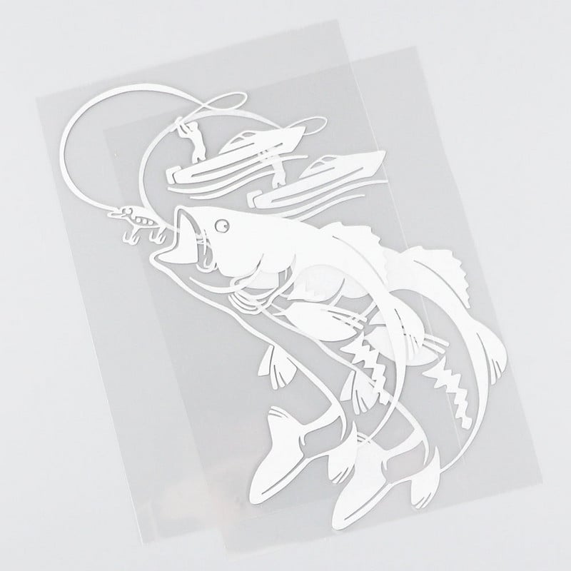 YJZT Érdekes horgászat Horgász Hobbi Fish Boat Autómatricák Vinyl Matrica S9-0720