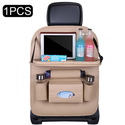 Geantă din piele PU Geantă pentru spate scaun mașină Tavă pliabilă pentru masă Geantă de depozitare de călătorie Masă de sufragerie pliabilă Geantă de depozitare pentru scaun auto