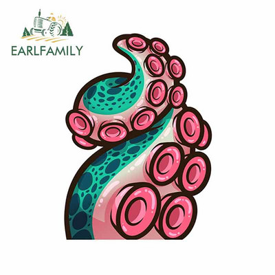EARLFAMILY 13 cm x 9,5 cm polip csáphoz motorkerékpár autómatricák divatos anime matricák 3D vicces szélvédő dekoráció