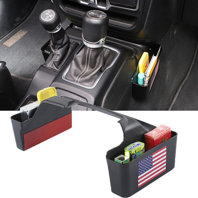 Fekete Sebességváltó tárolódoboz Raktározás Jeep Wrangler JL Gladiator JT 2018 2019 2020 2021 2022 belső tartozékokhoz