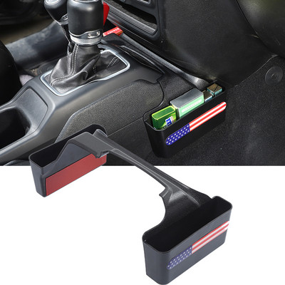 Fekete Sebességváltó tárolódoboz Raktározás Jeep Wrangler JL Gladiator JT 2018 2019 2020 2021 2022 belső tartozékokhoz