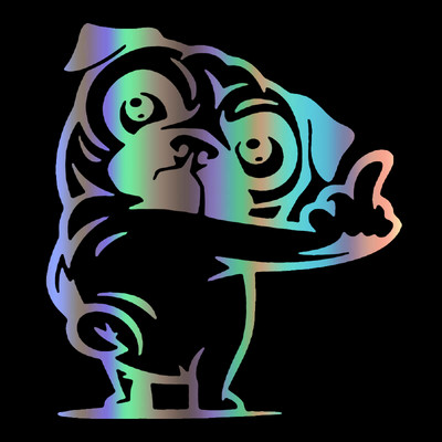 LYKX Insubstantial Pug Funny Car Sticker Vinyl Decal pentru stilul auto autocolante