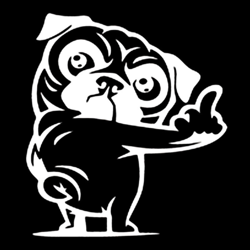 LYKX Insubstantial Pug Vicces autómatrica vinil matrica autós autómatricák stílusához